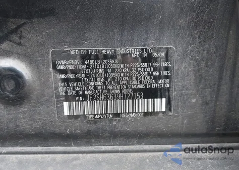 2009 Subaru Forester 2.5X z USA, uszkodzony, nr VIN JF2SH63639H727153